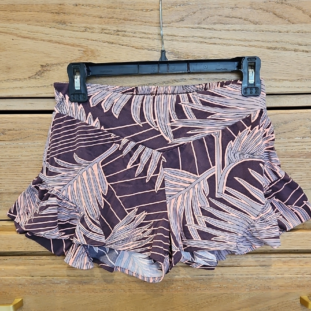 Maaji Purple Leaf Print Shorts
